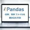 Python　pandas　CSV　TSV　ファイル　読み込む方法　取り込む方法
