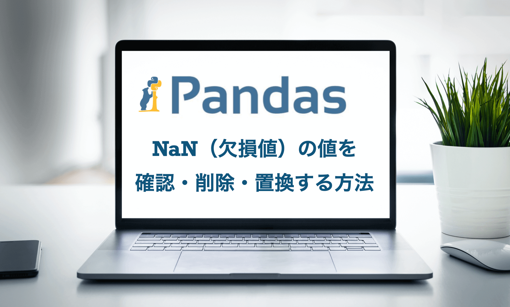 pandasで欠損値（NaN）数を確認、削除、置換する方法